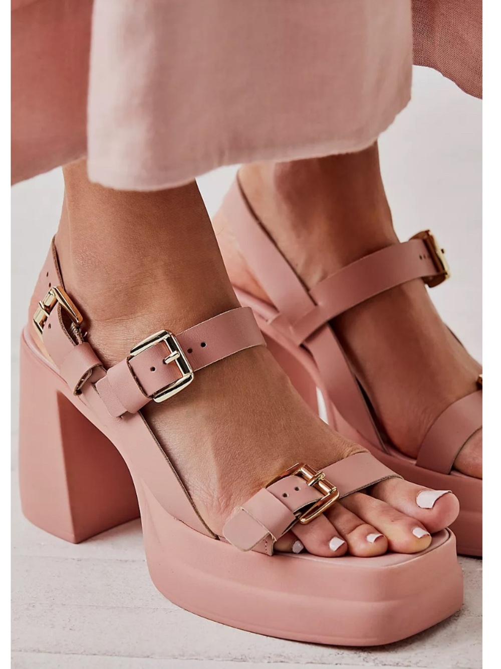 Free People Pamela Double Stack platform heels - never worn